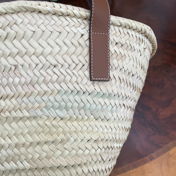 Poolside Tan and Brown Woven Tote Bag - Picture 8 of 9